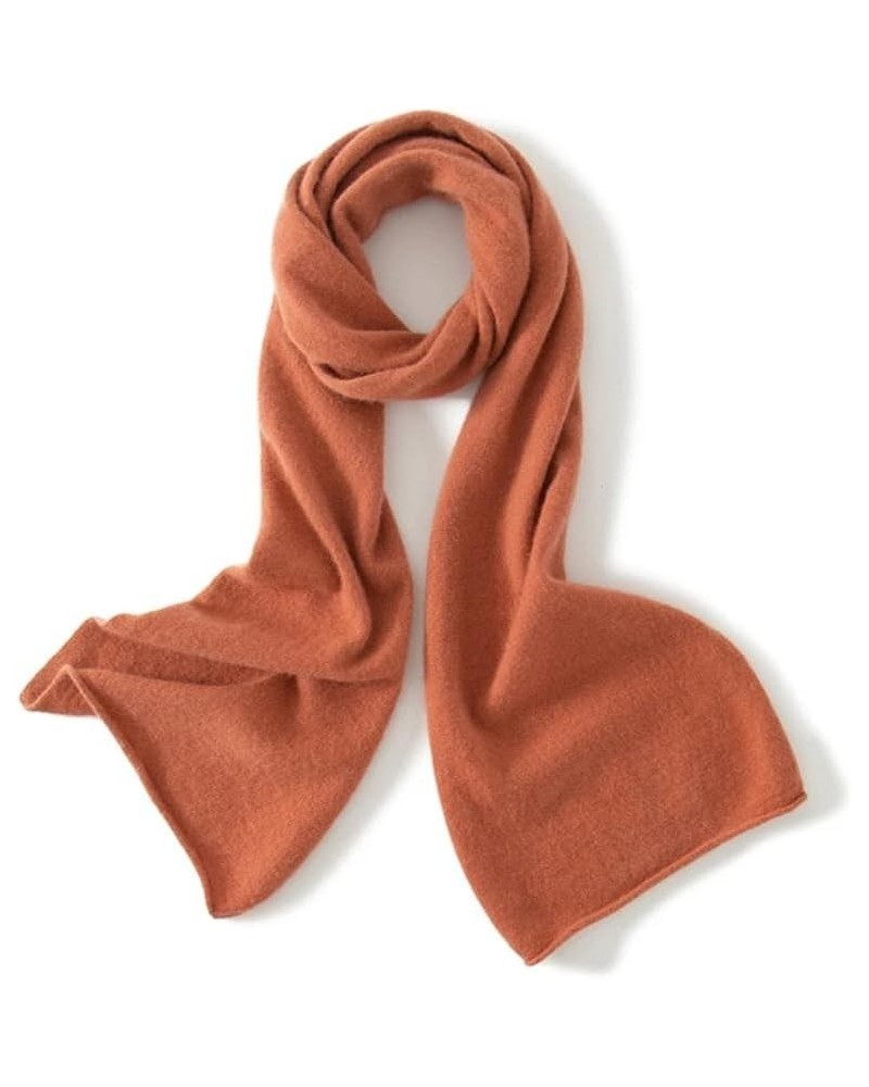 Scarf For Women Cashmere In Spring, Autumn And Winter, Soft Warm Needle Knitted Scarf Brick Red $46.39 Scarves