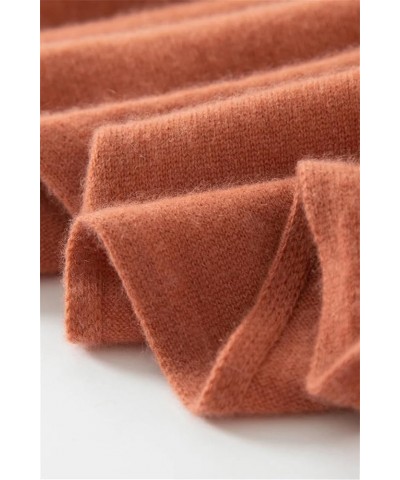 Scarf For Women Cashmere In Spring, Autumn And Winter, Soft Warm Needle Knitted Scarf Brick Red $46.39 Scarves