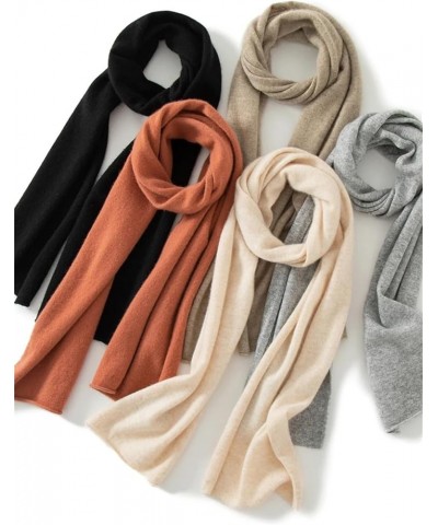 Scarf For Women Cashmere In Spring, Autumn And Winter, Soft Warm Needle Knitted Scarf Brick Red $46.39 Scarves