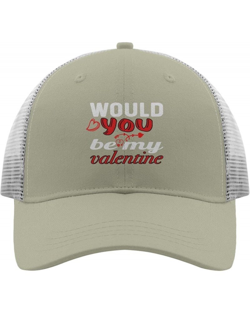 wouldd You be My valentinee hat Baseball hat for Women Apricot Men's Hats & caps Gifts for Grandpa Outdoor Cap Apricot $9.08 ...