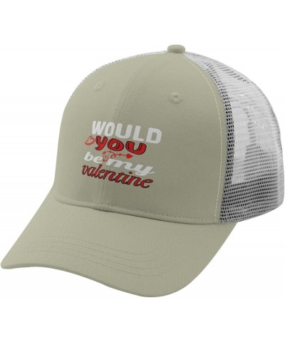 wouldd You be My valentinee hat Baseball hat for Women Apricot Men's Hats & caps Gifts for Grandpa Outdoor Cap Apricot $9.08 ...