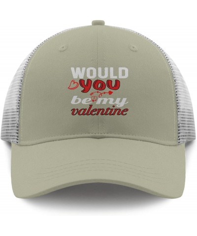 wouldd You be My valentinee hat Baseball hat for Women Apricot Men's Hats & caps Gifts for Grandpa Outdoor Cap Apricot $9.08 ...