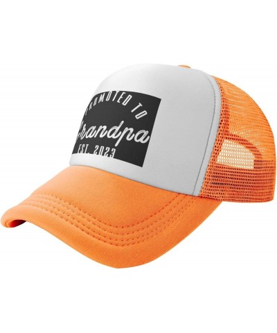 Promoted to Grandpa Est. 2023 Grandfather Gift Baseball Cap Men Hats Women Cowboy hat Dad Hat Trucker hat Black Orange $10.19...