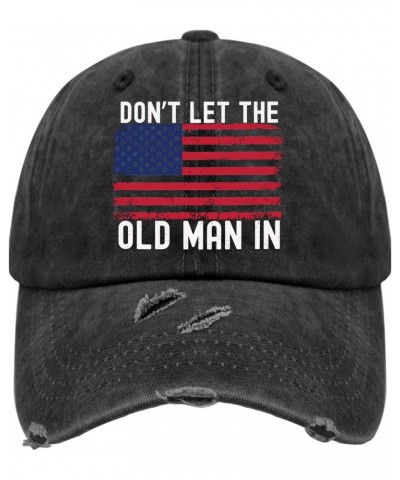 Don't Let The Old Man in Hat for Womens Old Man Washed Distressed Baseball Caps Funny Washed Hiking $12.17 Baseball Caps