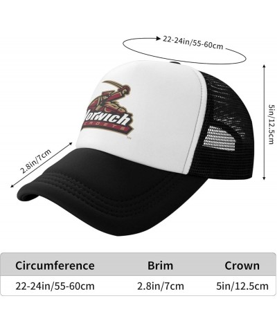 Norwich University Trucker Hats for Both Men and Women - Mesh Baseball Snapback Hats Black $12.38 Baseball Caps