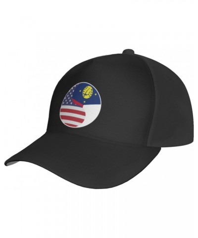 Yin Yang Flag Combination of America and Wake Island Baseball Cap for Men Women Adjustable Dad Hat Outdoor Casual Trucker Cap...