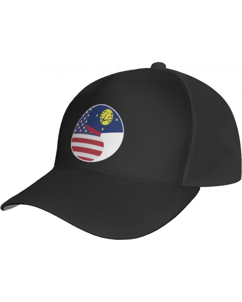 Yin Yang Flag Combination of America and Wake Island Baseball Cap for Men Women Adjustable Dad Hat Outdoor Casual Trucker Cap...