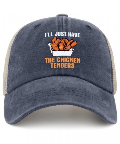 I'll JUST HAVETHE Chicken TENDERS Sun Hat Party Hat AllBlack Hiking Hat Women Gifts for Men Baseball Cap Purplish Blue01 $9.8...