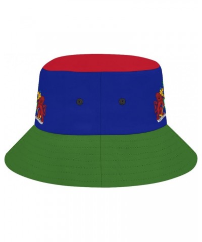 Gambia Flag 3D Print Bucket Hat Fisherman Outdoor Beach Caps Black $13.53 Bucket Hats