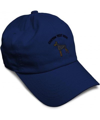 Soft Baseball Cap Doberman Dog B Embroidery Dogs Doberman Twill Cotton Giraffes Dad Hats for Men & Women Navy Personalized Te...