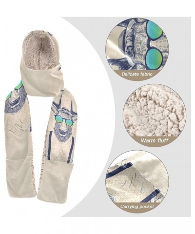 Women's Cold Weather Scarves, 3 in 1 Cotton Velvet Lining Warm Hooded Wrap Multi 20 $15.99 Scarves