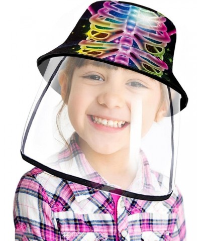 Hats for Women Men Outdoor Sun Cap 21.2 Inch Size for Kids Colorful Neon Ribcage $21.04 Sun Hats