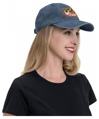 Old Brick Wall Maryland State Flag Baseball Cap Casquette Hat Navy Blue $12.65 Baseball Caps