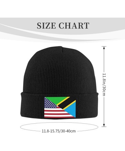 Tanzania American Half Cozy Knitted Hat for Winter - Warm Comfort Black Black $12.74 Skullies & Beanies