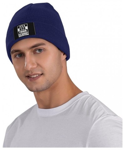 It's A Bob Thing You Woudn't Understand Beanie for Men,Slouchy Knit Skull Cap Warm Winter Hat Cuffed Plain Hat Navy Blue $10....