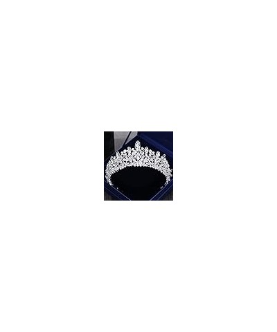 Hair Jewelry Crown Tiaras for Women Handmade Silver Color Crystal Crowns Bridal Prom Pageant Diadem Queen for Wedding Hair Je...