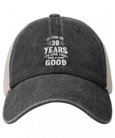 Happy 31th Birthday Cowboy Mesh Baseball Cap Classic Dad Hat Novelty Hat Black_51 Happy 30th Birthday $12.77 Baseball Caps