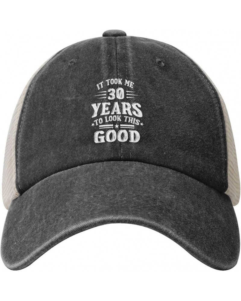 Happy 31th Birthday Cowboy Mesh Baseball Cap Classic Dad Hat Novelty Hat Black_51 Happy 30th Birthday $12.77 Baseball Caps