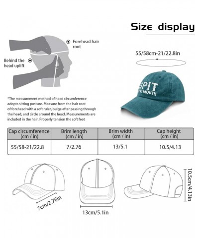 Spit in My Mouth Trucker Hat Men's Hat Pigment Black Trucker Hats Gifts for Dad Cycling Caps Cyan Blue $11.18 Sun Hats