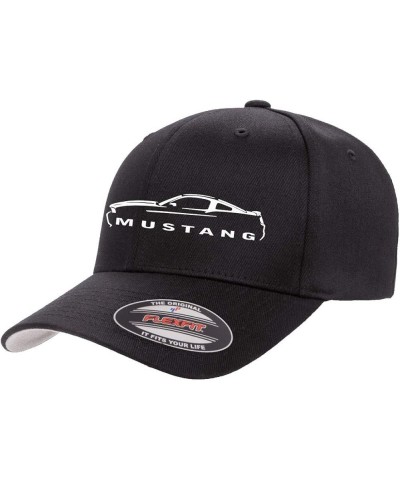 2010-14 Ford Mustang Hardtop Classic Outline Design Flexfit 6277 Athletic Baseball Fitted Hat Cap Black $16.17 Baseball Caps