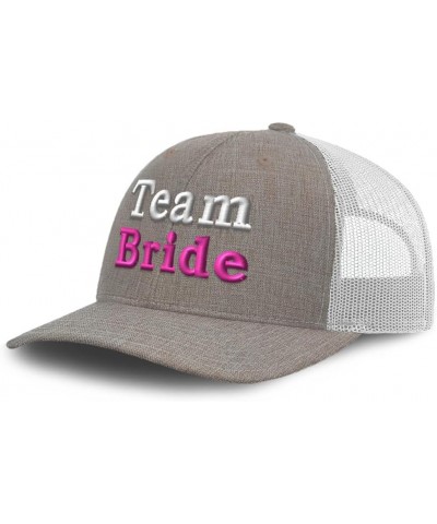 Trucker Baseball Cap Team Bride Cotton Dad Hats for Men & Women Heather Khaki White $17.10 Baseball Caps