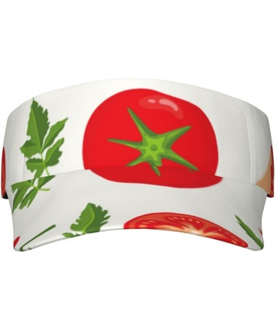 Sport Sun Visor Hat Women Men Adjustable Empty Top Beach Golf Baseball Uv Cap for Women and Men Fresh Red Tomato $12.50 Visors