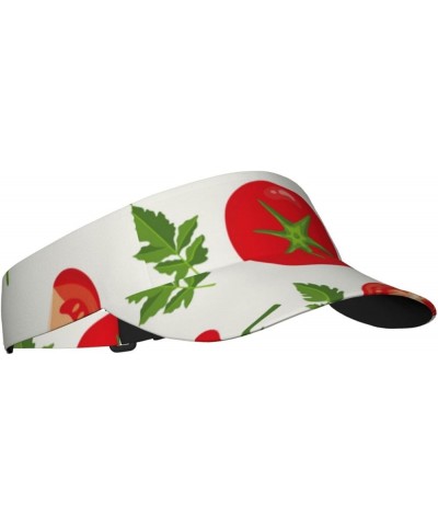 Sport Sun Visor Hat Women Men Adjustable Empty Top Beach Golf Baseball Uv Cap for Women and Men Fresh Red Tomato $12.50 Visors