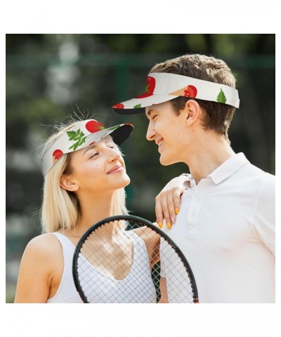 Sport Sun Visor Hat Women Men Adjustable Empty Top Beach Golf Baseball Uv Cap for Women and Men Fresh Red Tomato $12.50 Visors