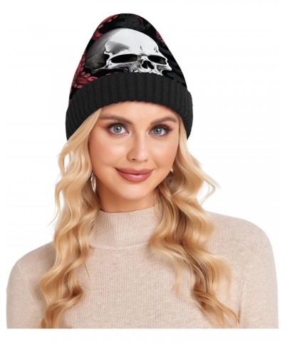 Halloween Skull Octopus Knit Beanie Hat for Men and Women, Unisex Skull Cap Pure Black Inside 20848706 $11.87 Skullies & Beanies