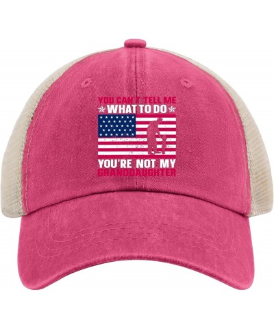 You Can't Tell Me What to Don't You're Not My Granddaughter Hat Funny Golf Hats AllBlack Mens Golf Hat Gifts for Mom Rose Red...