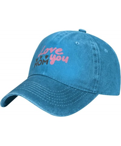 Happy Mother's Day Hat Adjustable Baseball Cap Cotton Cowboy Hat, Fashionable for Man Woman Blue $11.99 Cowboy Hats