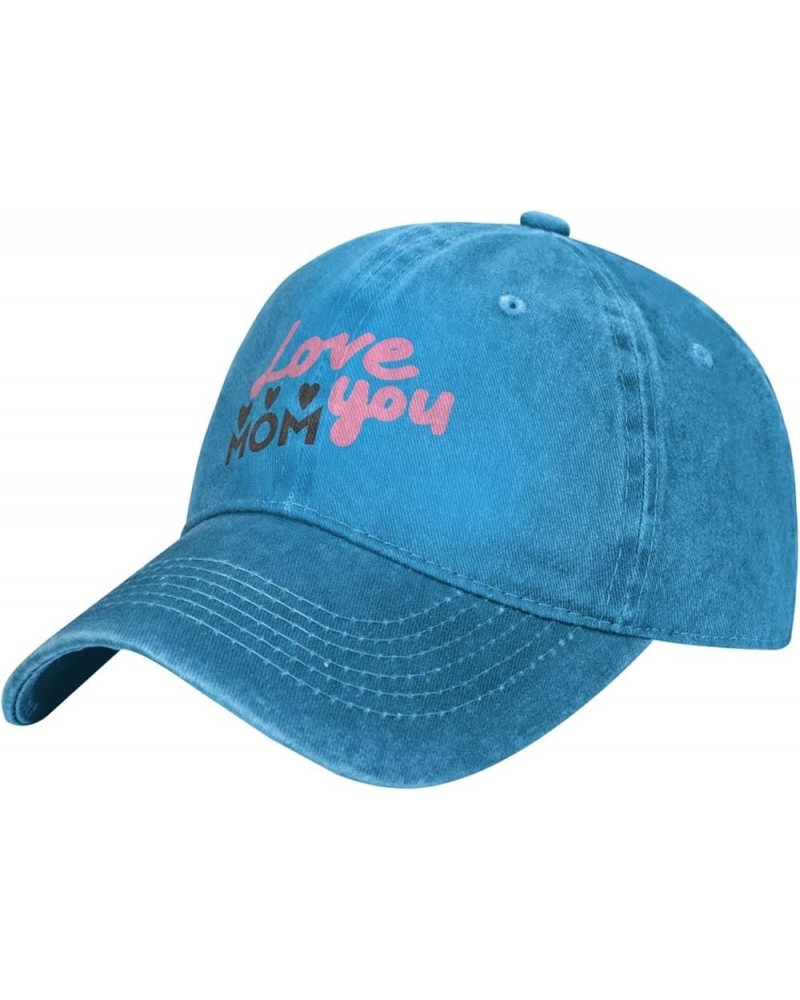 Happy Mother's Day Hat Adjustable Baseball Cap Cotton Cowboy Hat, Fashionable for Man Woman Blue $11.99 Cowboy Hats