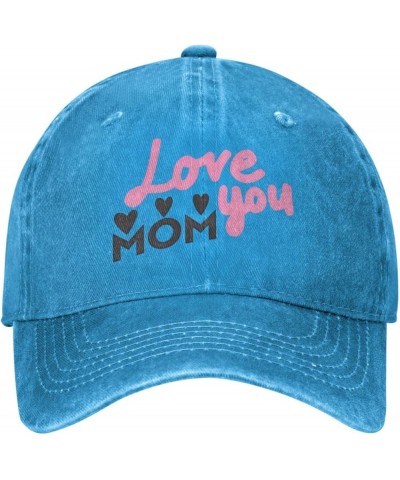 Happy Mother's Day Hat Adjustable Baseball Cap Cotton Cowboy Hat, Fashionable for Man Woman Blue $11.99 Cowboy Hats