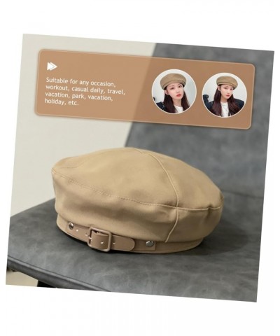 2pcs Berets Color Leather Beret Hat Artist Beret Cap Beret for Kids Simple French Beret Hat Womens Beret Khakix2pcs $17.90 Be...