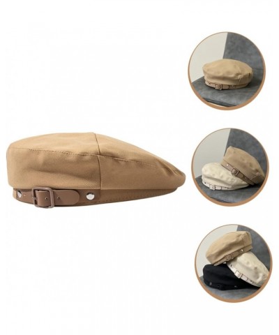 2pcs Berets Color Leather Beret Hat Artist Beret Cap Beret for Kids Simple French Beret Hat Womens Beret Khakix2pcs $17.90 Be...