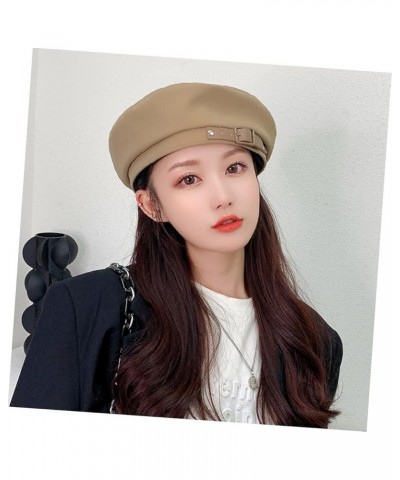 2pcs Berets Color Leather Beret Hat Artist Beret Cap Beret for Kids Simple French Beret Hat Womens Beret Khakix2pcs $17.90 Be...