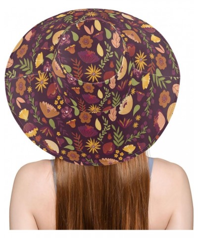 Flower Wide-Brimmed Visor Adjustable and Retractable Brim Sunshade Hat for Men and Women Multicoloured $10.32 Sun Hats