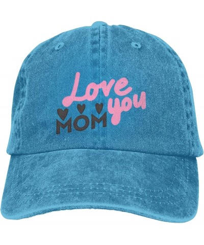 Happy Mother's Day Hat Adjustable Baseball Cap Cotton Cowboy Hat, Fashionable for Man Woman Blue $11.99 Cowboy Hats