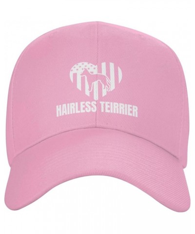 Hairless Teirrier Baseball Cap Women Men Hat Truck Driver Baseball Caps Adjustable Dad Hats Pink $12.88 Baseball Caps