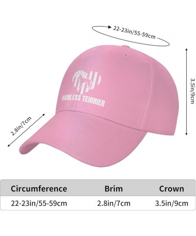 Hairless Teirrier Baseball Cap Women Men Hat Truck Driver Baseball Caps Adjustable Dad Hats Pink $12.88 Baseball Caps