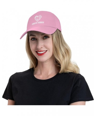 Hairless Teirrier Baseball Cap Women Men Hat Truck Driver Baseball Caps Adjustable Dad Hats Pink $12.88 Baseball Caps