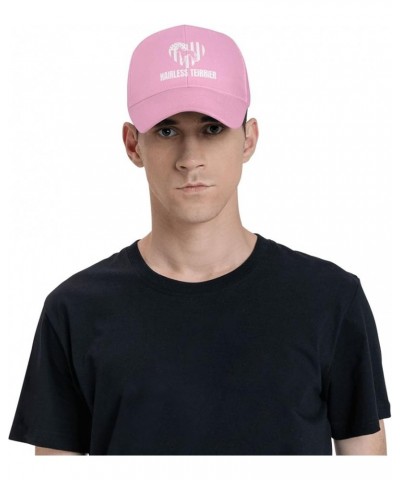 Hairless Teirrier Baseball Cap Women Men Hat Truck Driver Baseball Caps Adjustable Dad Hats Pink $12.88 Baseball Caps