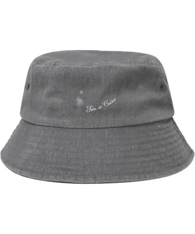 Hope for A Cure Asthma Awareness Bucket Hat for Women Men Summer Travel Sun Hat Outdoor Cap Funny Bucket Hats Gray $12.23 Buc...