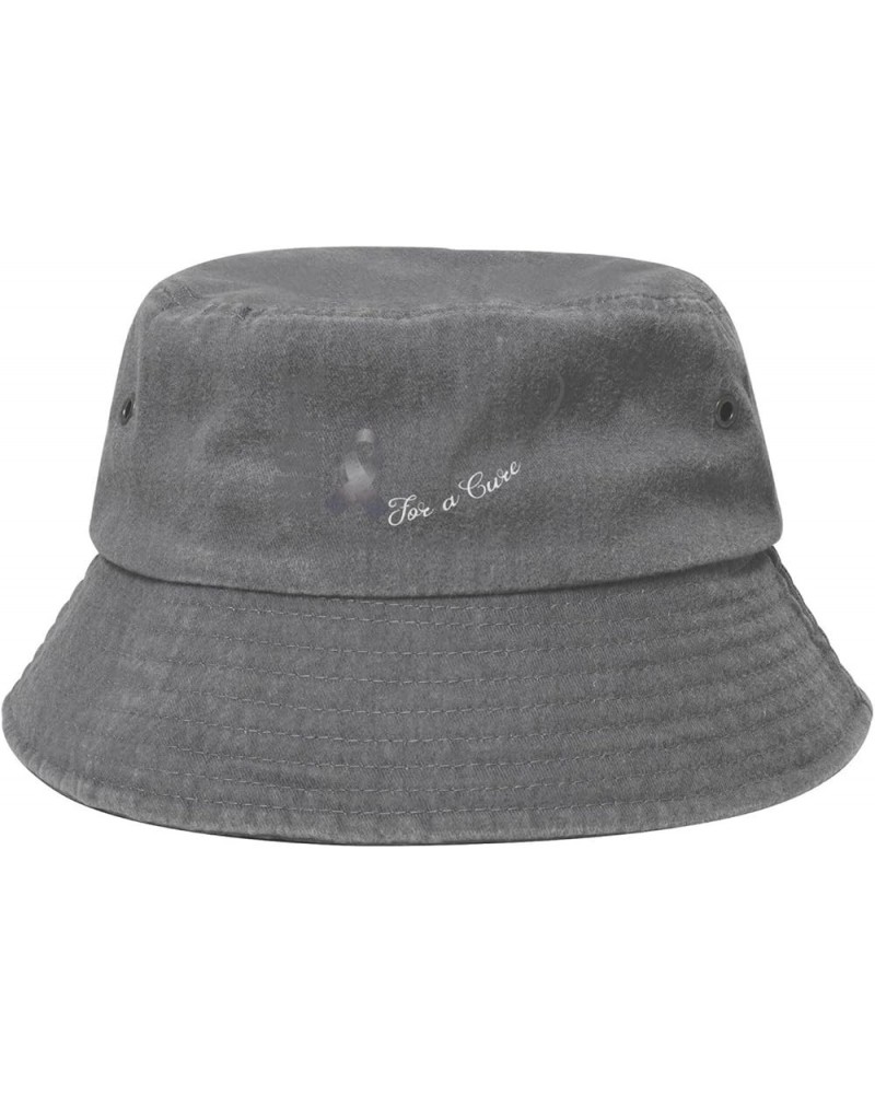 Hope for A Cure Asthma Awareness Bucket Hat for Women Men Summer Travel Sun Hat Outdoor Cap Funny Bucket Hats Gray $12.23 Buc...