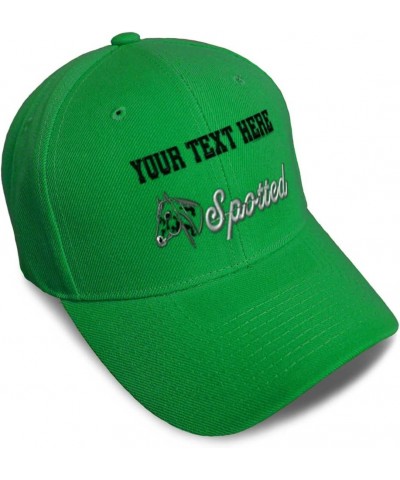 Custom Baseball Cap Spotted Horses Pony Acrylic Equestrian Dad Hats for Men and Women Kelly Green Personalized Text Here $15....