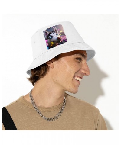 Cute Husky Art Bucket Hat - Cartoon Hat - Graphic Art Bucket Hat $7.27 Bucket Hats