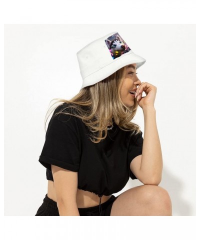 Cute Husky Art Bucket Hat - Cartoon Hat - Graphic Art Bucket Hat $7.27 Bucket Hats