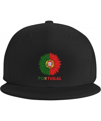 Portugal Flag and Sunflower Baseball Cap Dad Trucker Flat Classic Adjustable Hats Flat-Brim Hatmen Women Hat Uv Protection Su...