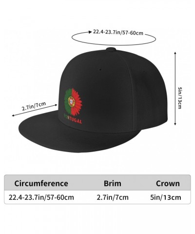 Portugal Flag and Sunflower Baseball Cap Dad Trucker Flat Classic Adjustable Hats Flat-Brim Hatmen Women Hat Uv Protection Su...