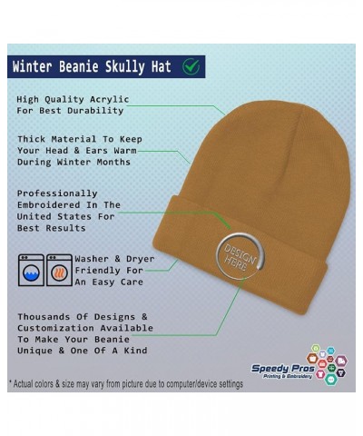 Custom Beanies for Men Worlds Best Veterinarian Embroidery Winter Hats for Women Acrylic Skull Cap 1 Size Khaki Design Only $...